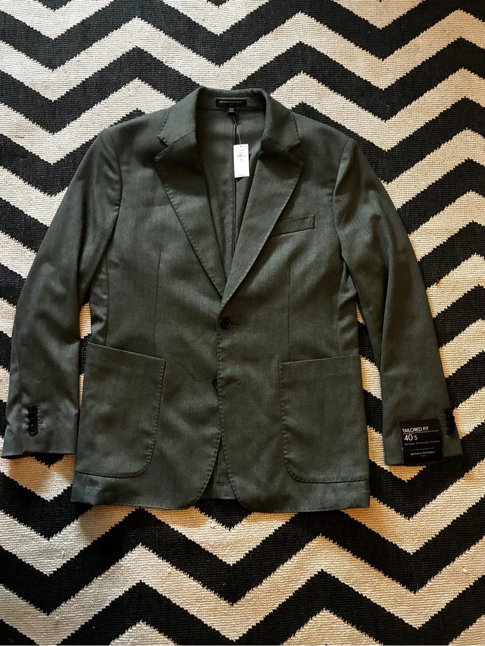 Banana Republic Dark Olive Green Tailored Blazer